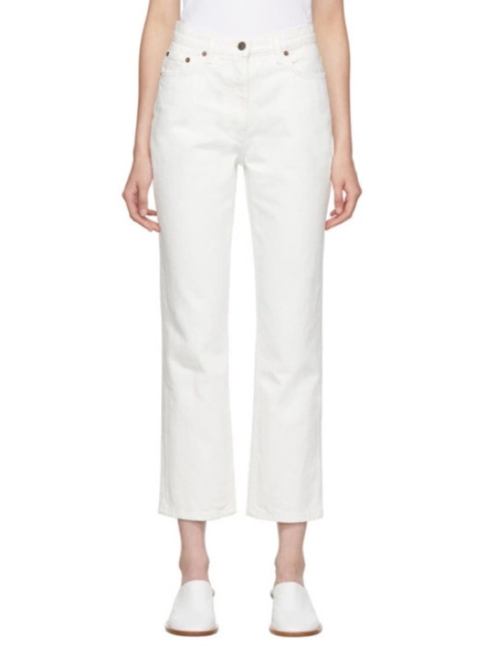 NWT The Row White Charlee Jean Size 6
